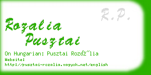 rozalia pusztai business card